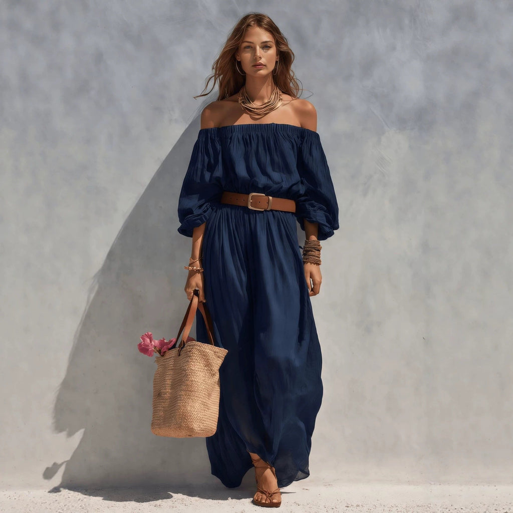 Meghan Cotton-Linen Maxi Dress