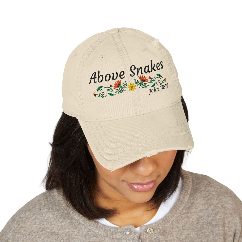 Above Snakes Embroidered Hat