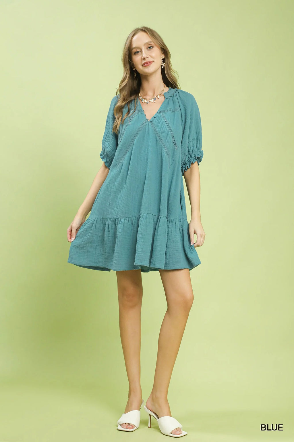 Lady Cotton Gauze Mini Dress
