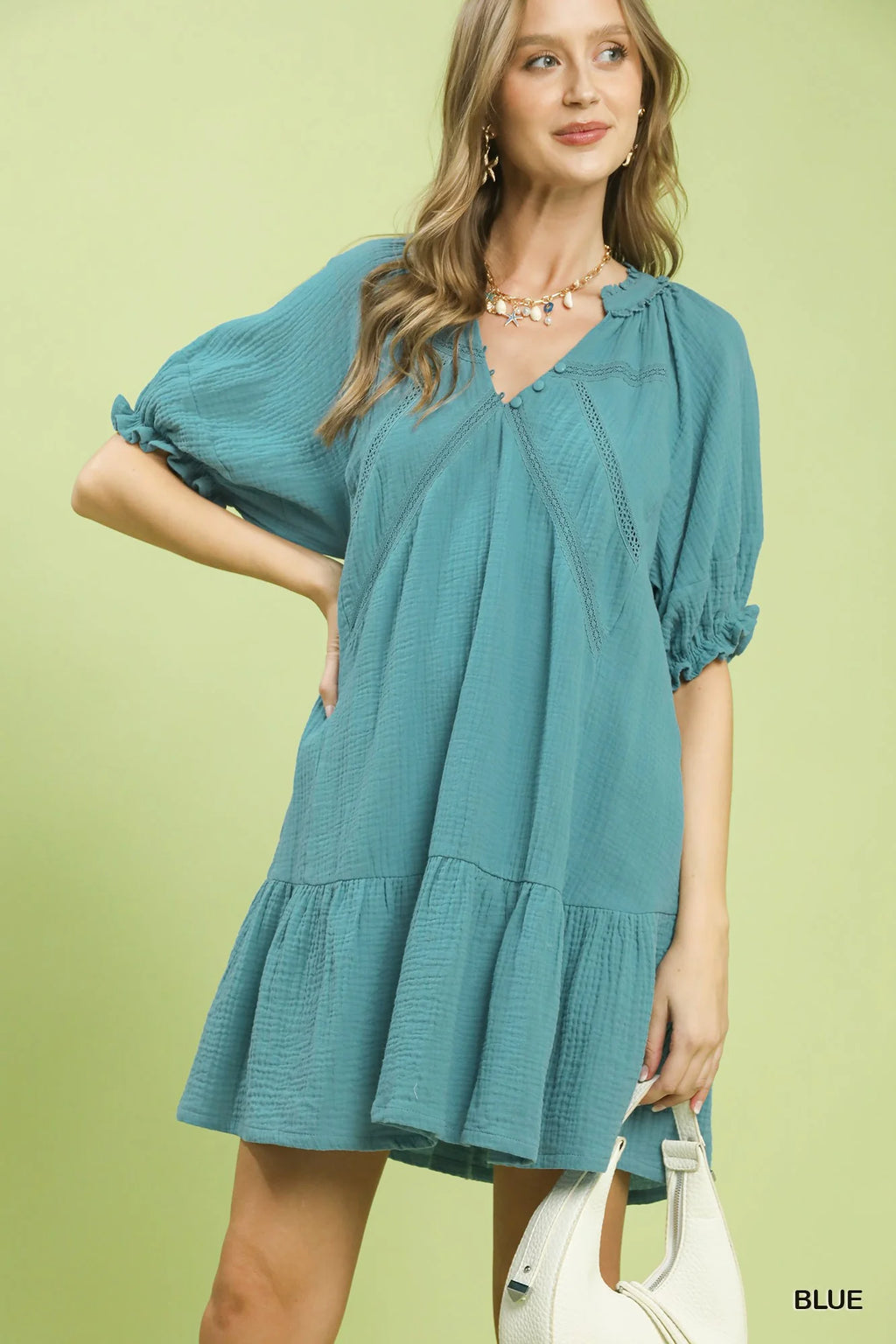 Lady Cotton Gauze Mini Dress