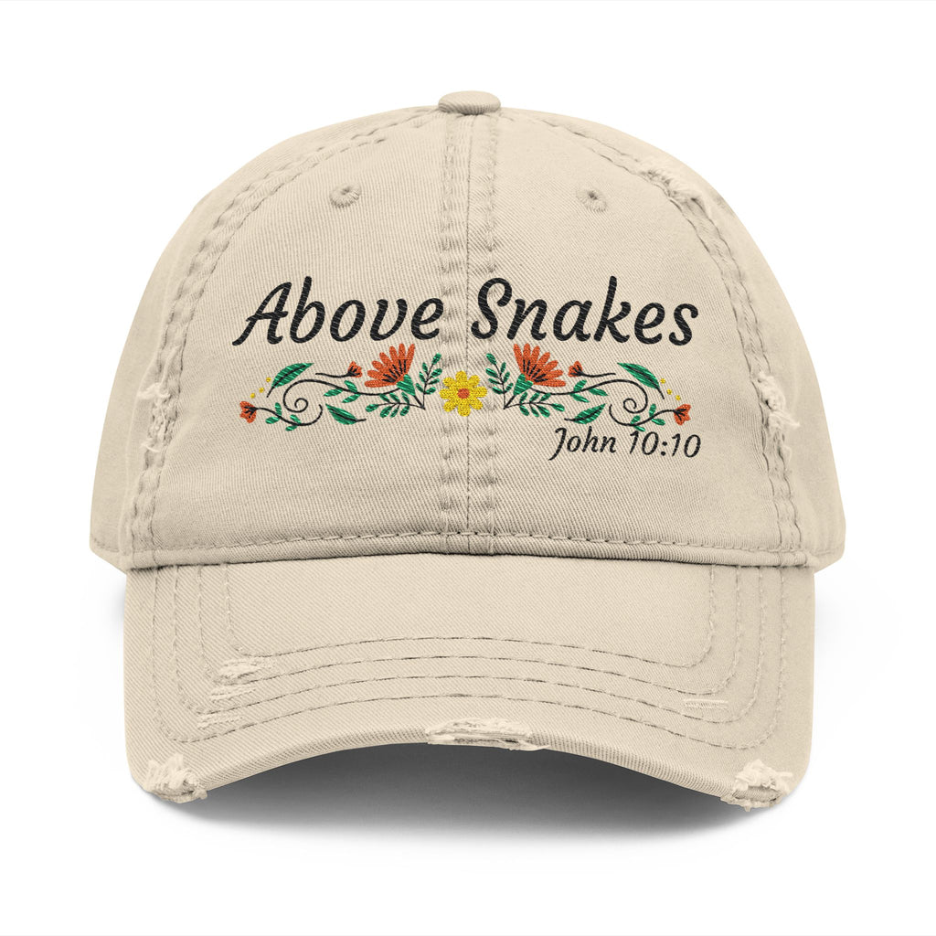 Above Snakes Embroidered Hat