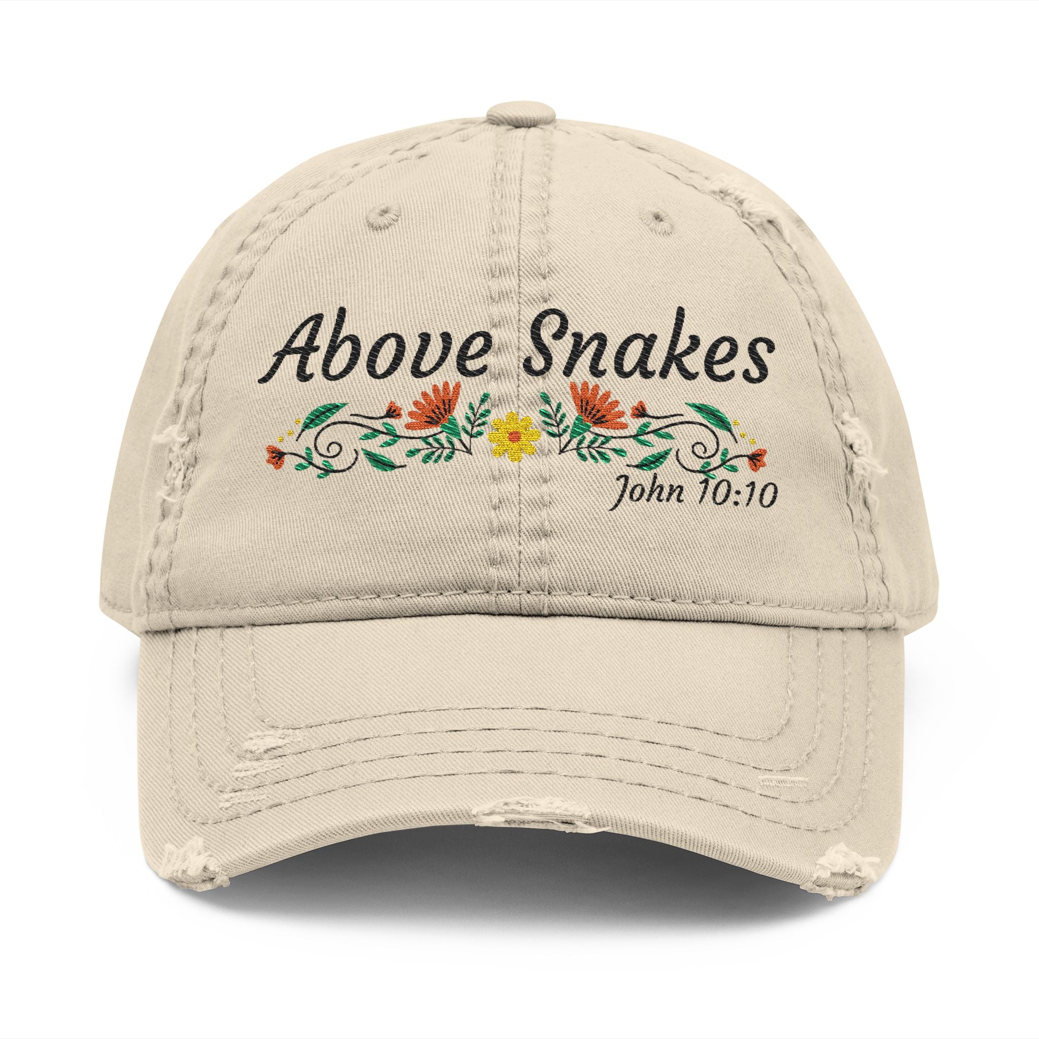Above Snakes Embroidered Hat