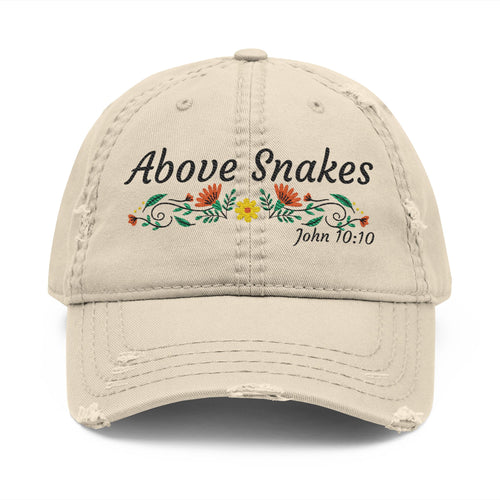 Above Snakes Embroidered Hat