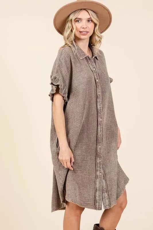 Cathy Cotton Gauze Mini Dress