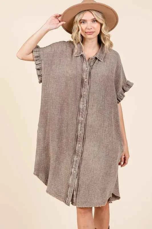 Cathy Cotton Gauze Mini Dress