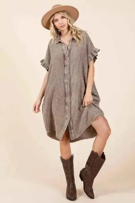 Cathy Cotton Gauze Mini Dress