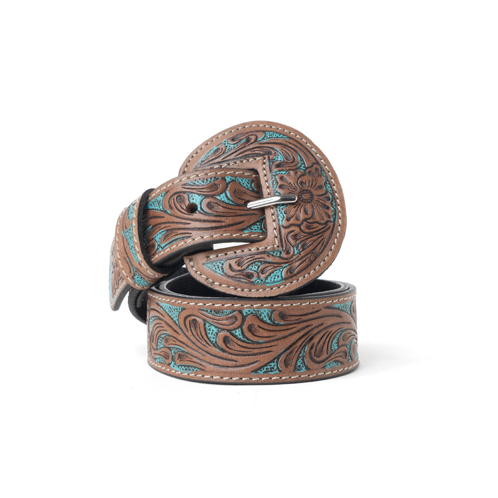 Shania Western Wreath Leather Belt
