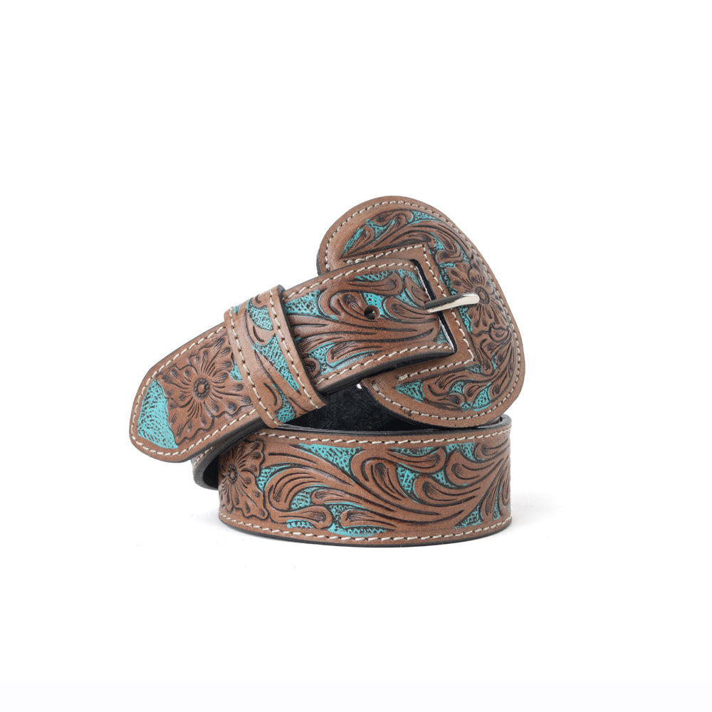 Shania Western Wreath Leather Belt