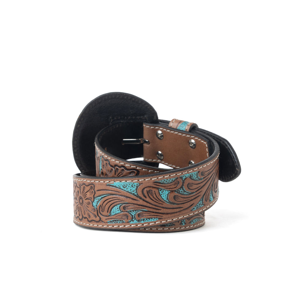 Shania Western Wreath Leather Belt