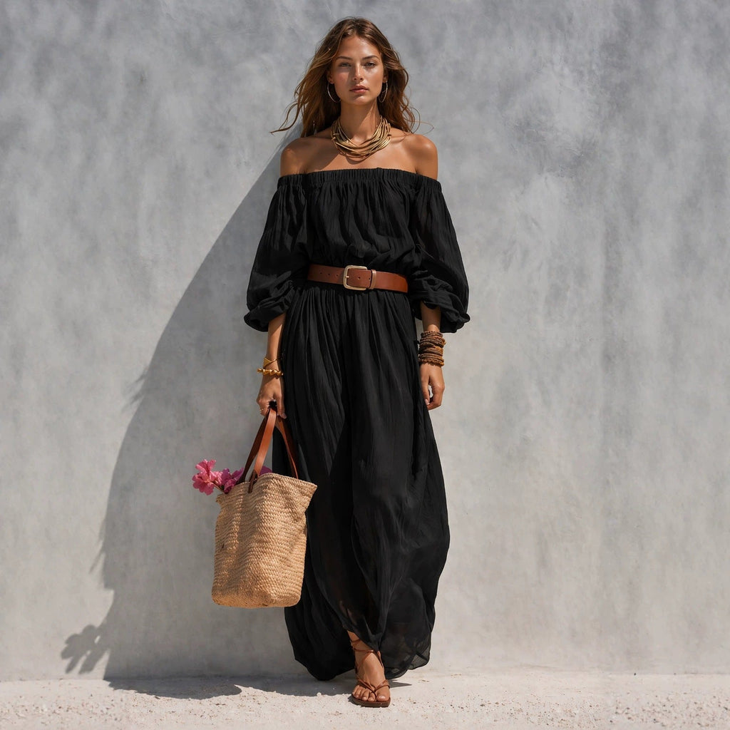 Meghan Cotton-Linen Maxi Dress