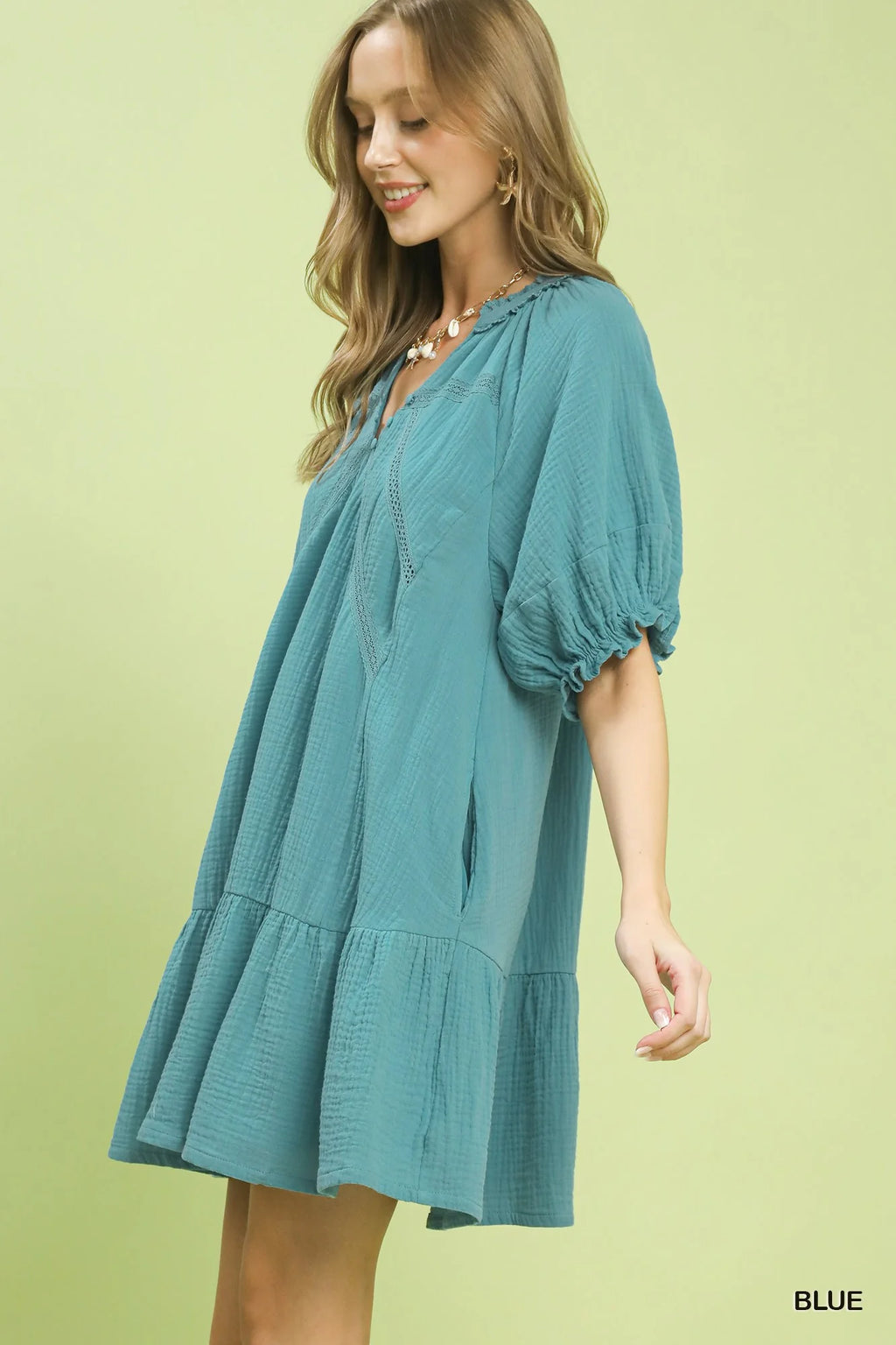 Lady Cotton Gauze Mini Dress