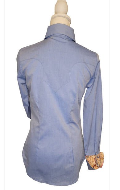 Pilar Blue Chambray Women’s Western Shirt