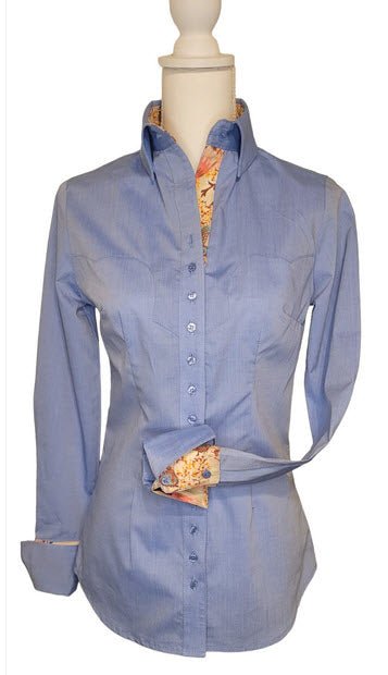 Pilar Blue Chambray Women’s Western Shirt