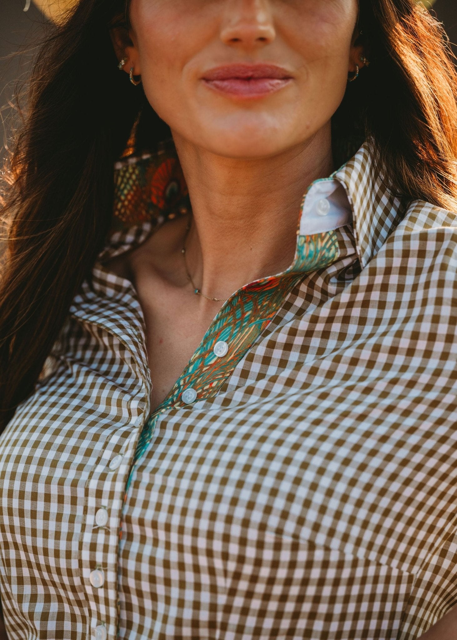 Captain Olive Gingham Women's Western Shirt