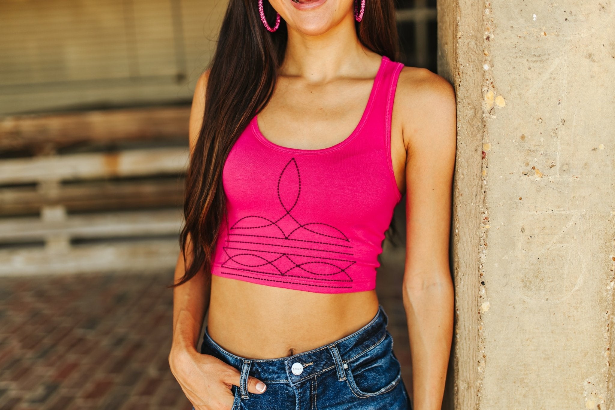Taboo Boot Stitch Western Tank Top