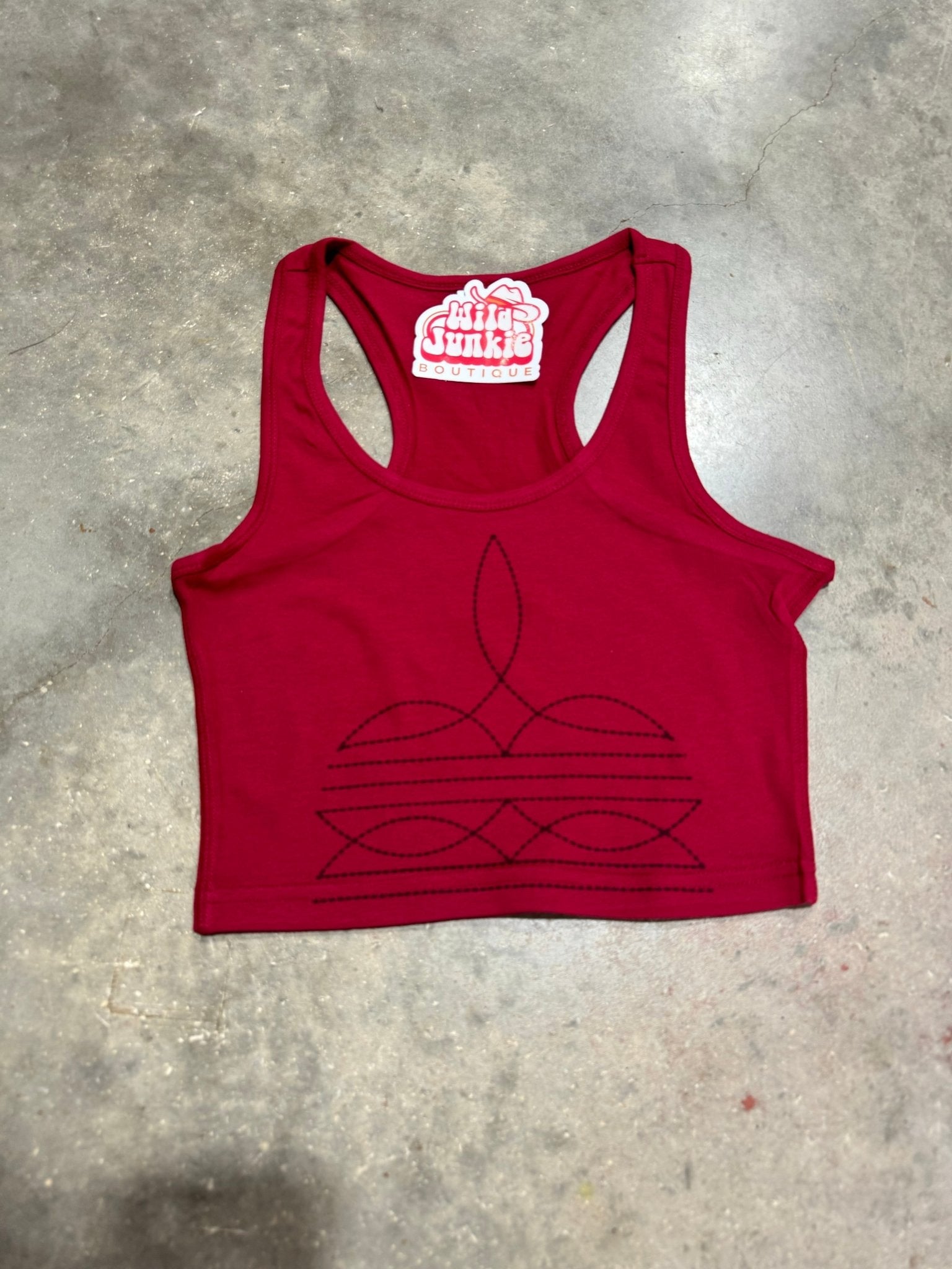 Taboo Boot Stitch Western Tank Top